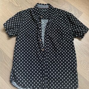 Men's Black Patterned Shirt